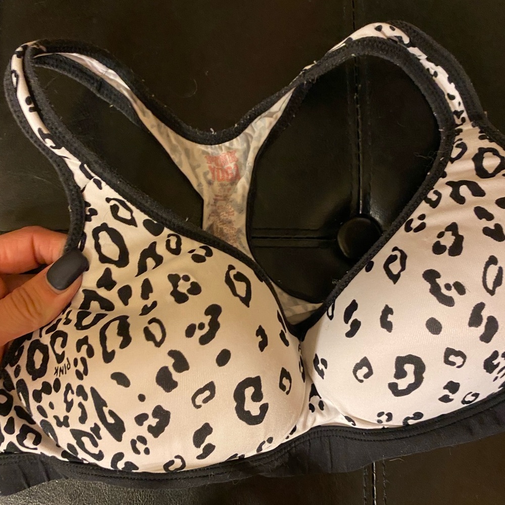 Vs leopard sports bra